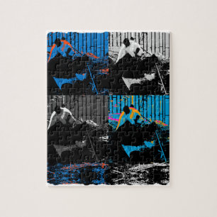 Puzzle Diseño de arte moderno multipanel de oso panda