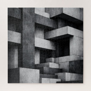 Puzzle Diseño de ático brutalista interior monocromo