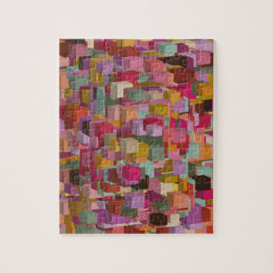 Puzzle Diseño De Banda Y Banda De Rectángulo En Multicolo