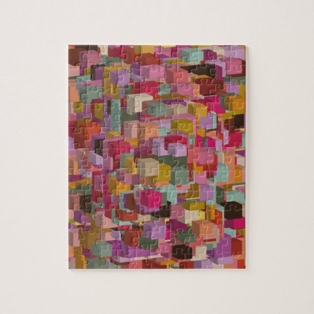 Puzzle Diseño De Banda Y Banda De Rectángulo En Multicolo (Vertical)