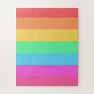 Puzzle Diseño de bandas de color de arcoiris Pastel