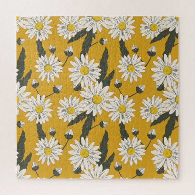 Puzzle Diseño de bufanda floral, fondo vintage. (Vertical)