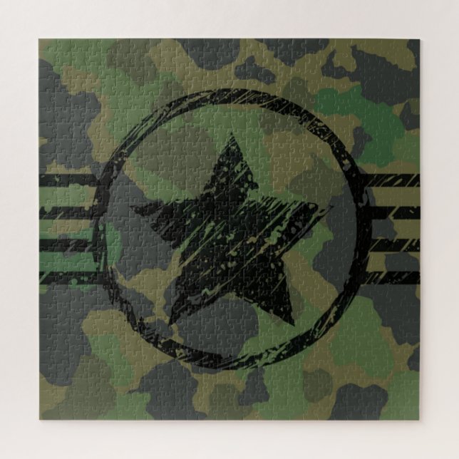 Puzzle diseño de camuflaje militar (Vertical)