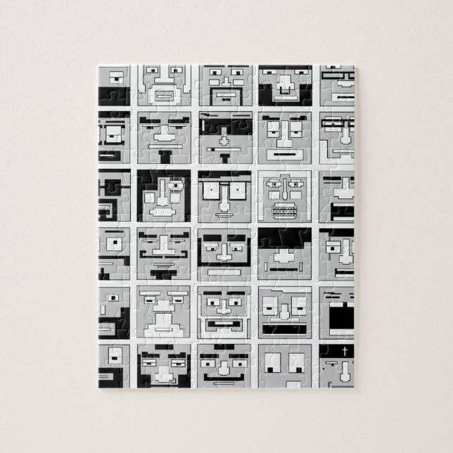 Puzzle diseño de caracteres del pixel 8bit (Vertical)