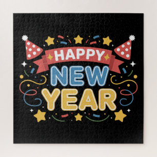 Puzzle Diseño de Celebración de Año Nuevo Feliz
