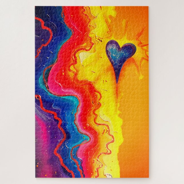 Puzzle Diseño de corazón (Vertical)