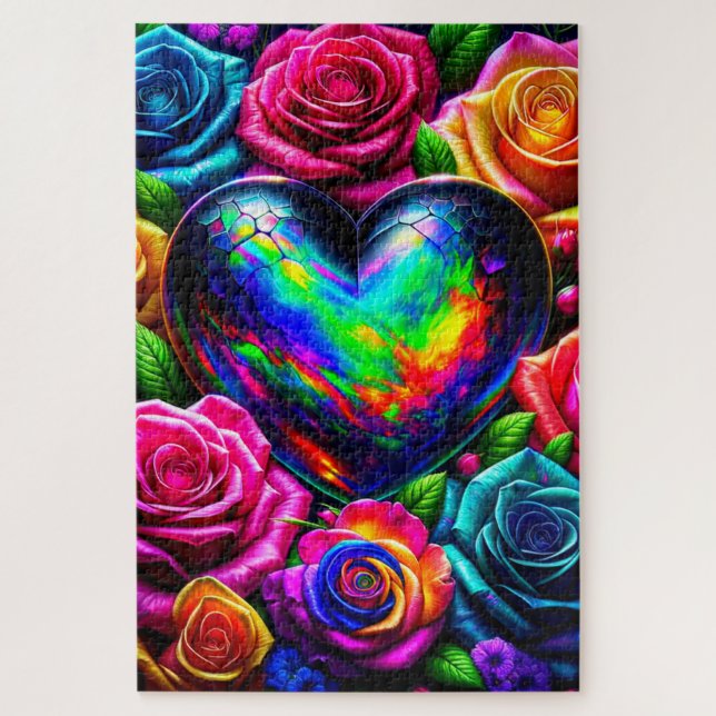 Puzzle Diseño de corazón (Vertical)