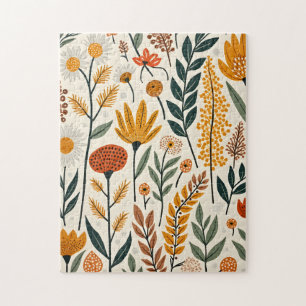 Puzzle Diseño de Flores y Plantas Botánicas Boho 390