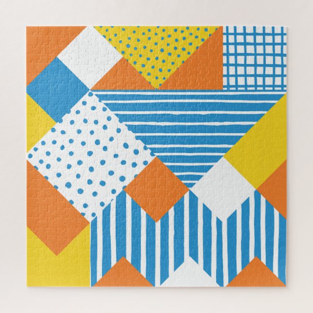 Puzzle Diseño de fondo abstracto geométrico vintage (Vertical)