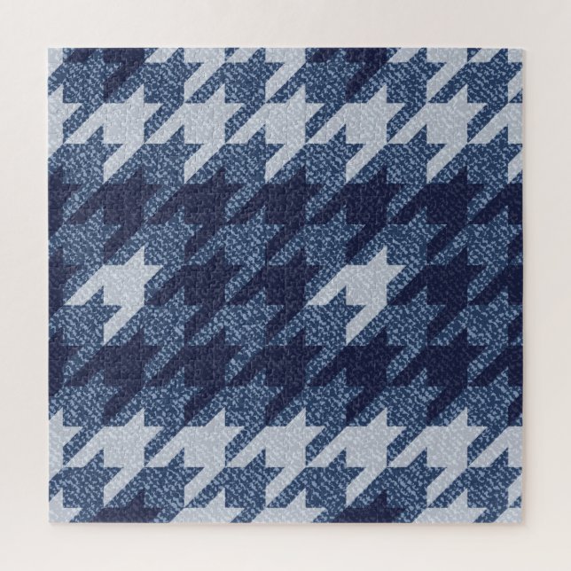 Puzzle Diseño de fondo de jeans de tartán con estampado d (Vertical)