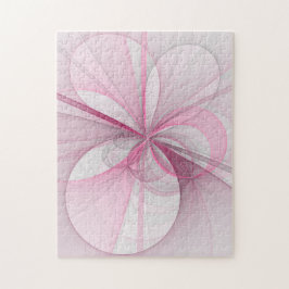 Puzzle Diseño de fractal gris rosa claro abstracto modern