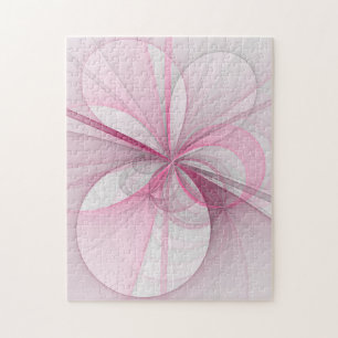 Puzzle Diseño de fractal gris rosa claro abstracto modern