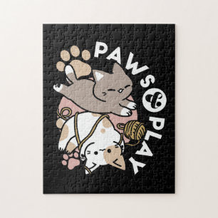 Puzzle Diseño de Gatos Adorables y Juguetones – Arte Dive
