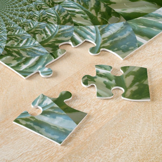 Puzzle Diseño de impresión de arte Eco Green Camo Kaleido (Lado)