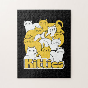 Puzzle Diseño de Kitties Chubby - Arte gato adorable