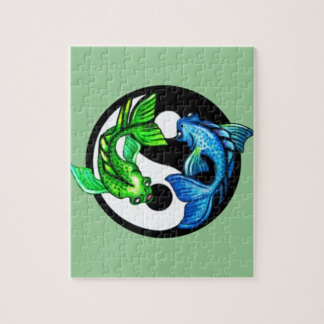 Puzzle Diseño de koi Yin-Yang (Vertical)