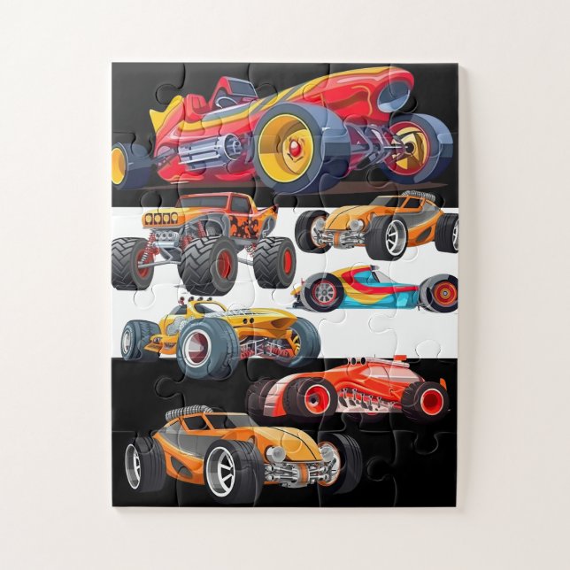 Puzzle Diseño de la Carreras de los camiones de montura d (Vertical)