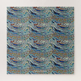 PUZZLE DISEÑO DE LAS ONDAS DE VIDRIO MANCHADO