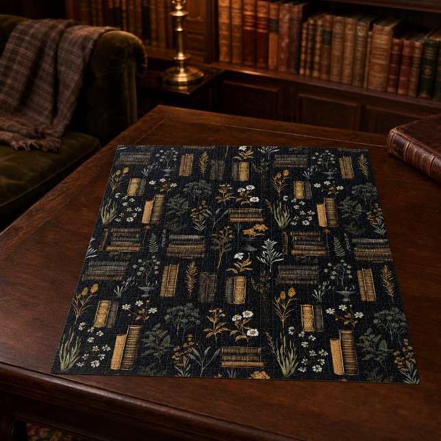 Puzzle Diseño de libro elegante - Dark Academia - Libro v (Subido por el creador)