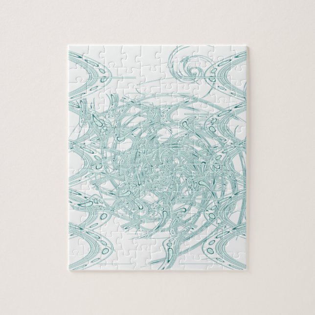 Puzzle Diseño de luz verde en blanco (Vertical)