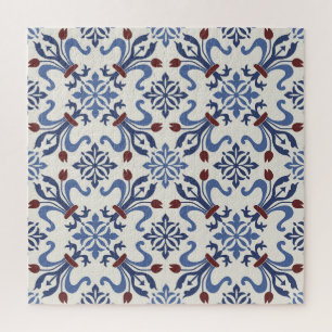 Puzzle Diseño de mosaico de cerámica mallónica de Damask