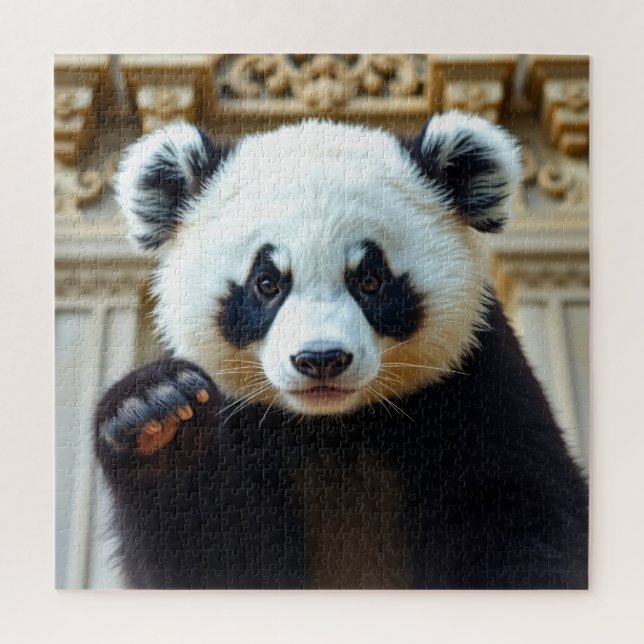 Puzzle Diseño de Panda Saludando (Vertical)