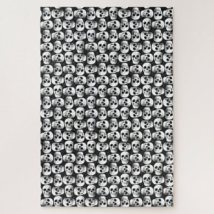 Puzzle Diseño De Patrón Blanco Y Negro Espantoso De Cal