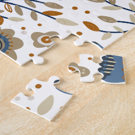 Puzzle Diseño de patrón botánico floral vintage