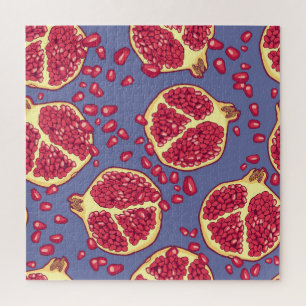 Puzzle Diseño de patrón sin foco de fruta granada