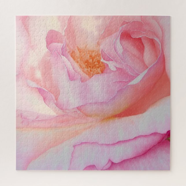 Puzzle diseño de pétalo rosa rosado (Vertical)