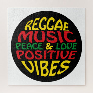 Puzzle Diseño de reggae con declaraciones y citas positiv