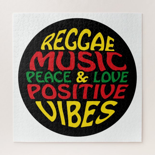 Puzzle Diseño de reggae con declaraciones y citas positiv (Vertical)