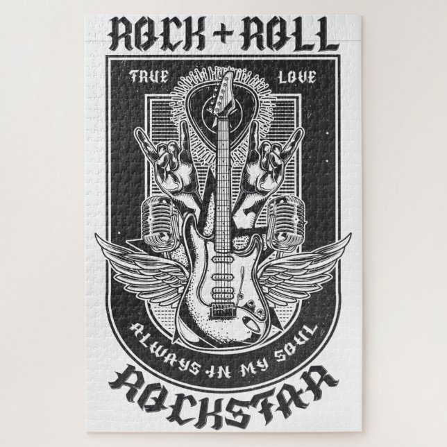 Puzzle Diseño de rock de guitarra (Vertical)