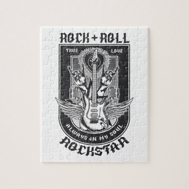 Puzzle Diseño de rock de guitarra (Vertical)