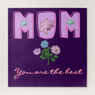 Puzzle Diseño de tipografía personalizada para mamá, 