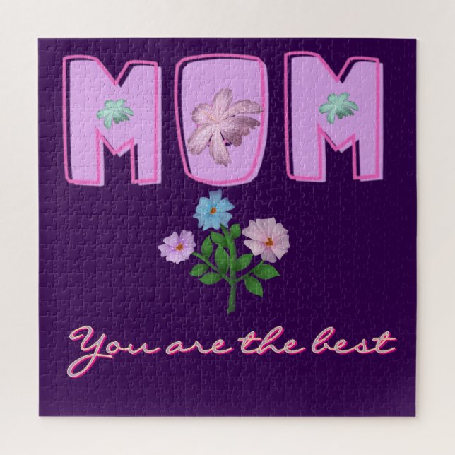 Puzzle Diseño de tipografía personalizada para mamá,  (Vertical)