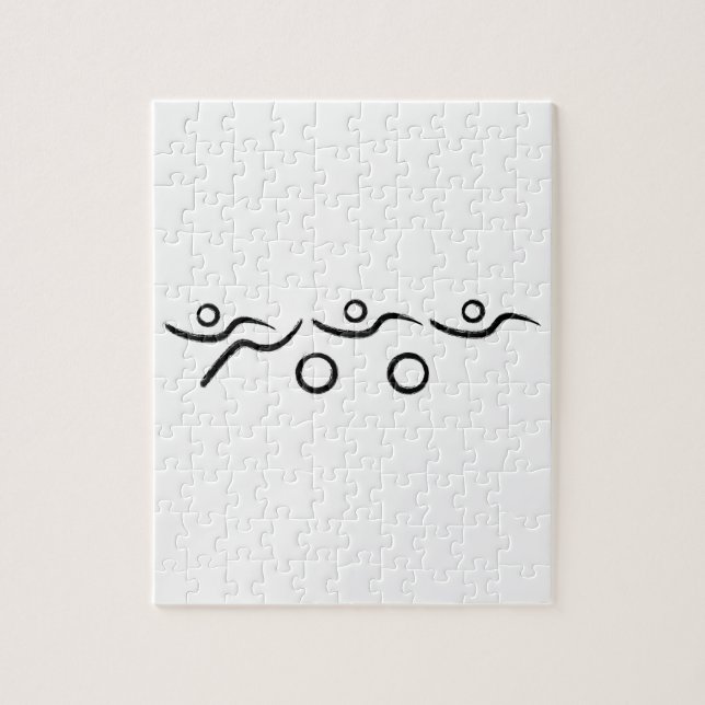 Puzzle Diseño de triatlón fresco y único (Vertical)