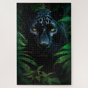 Puzzle Diseño de vida silvestre de la jungla de la panter