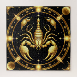 Puzzle Diseño de Zodiaco Escorpión Dorado