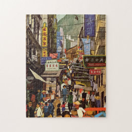Puzzle Diseño del mercado de la calle de Hong Kong