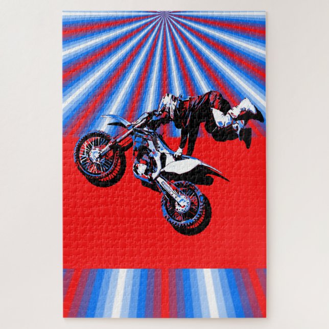 Puzzle Diseño del motociclista retro (Vertical)
