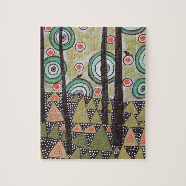 Puzzle Diseño del paisaje del triángulo (Vertical)