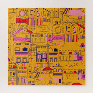 Puzzle Diseño del patrón mexicano sin foco textil