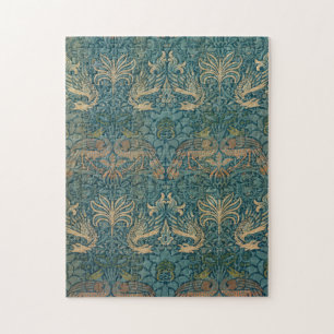 Puzzle Diseño del pavo real de William Morris y de la