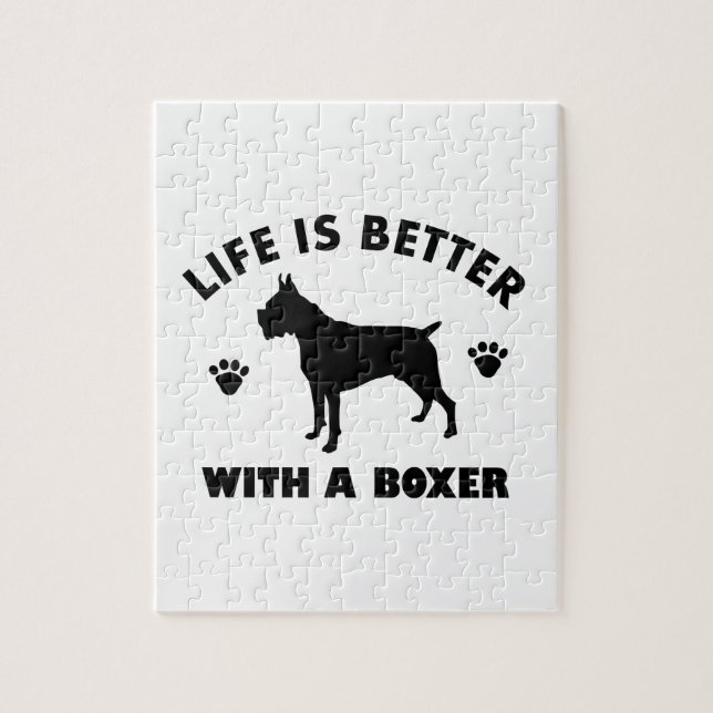 Puzzle diseño del perro del boxeador (Vertical)