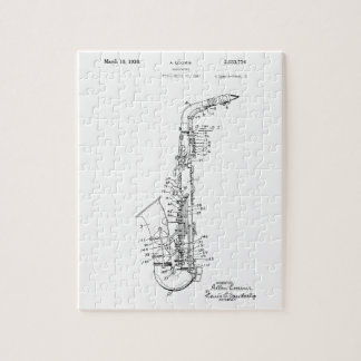 Puzzle Diseño del saxofón de la patente