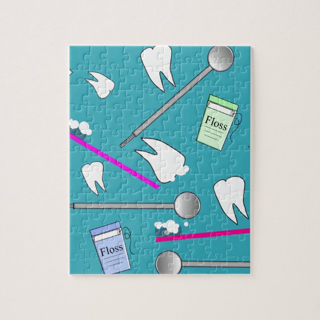 Puzzle Diseño dental de las herramientas de la profesión (Vertical)