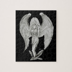 Puzzle Diseño en blanco y negro de ángel
