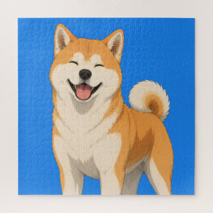 Puzzle Diseño Feliz de Perro Akita