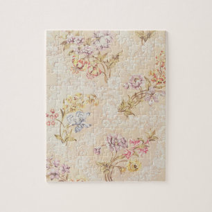 Puzzle Diseño floral con los peonies, los lirios y los